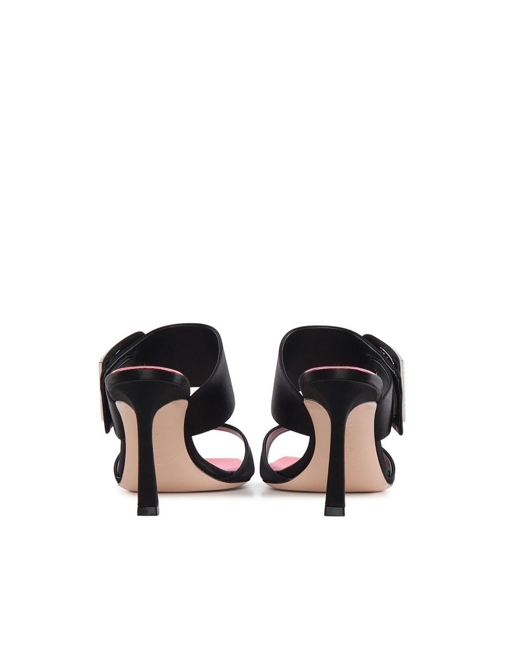 Roger Vivier Black Satin Trumpet Mule