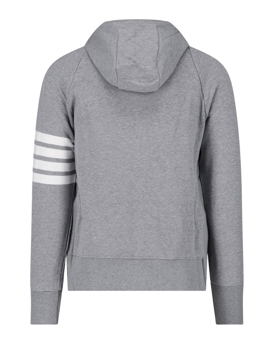 Thom Browne Gray 4-Bar Zip Hoodie for men