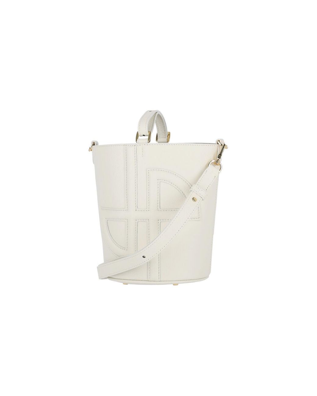 Patou White Small Bucket Bag