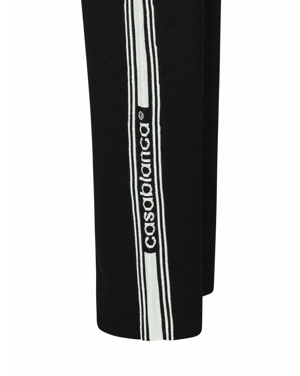 Casablanca Black Wool Trousers With Logo for men
