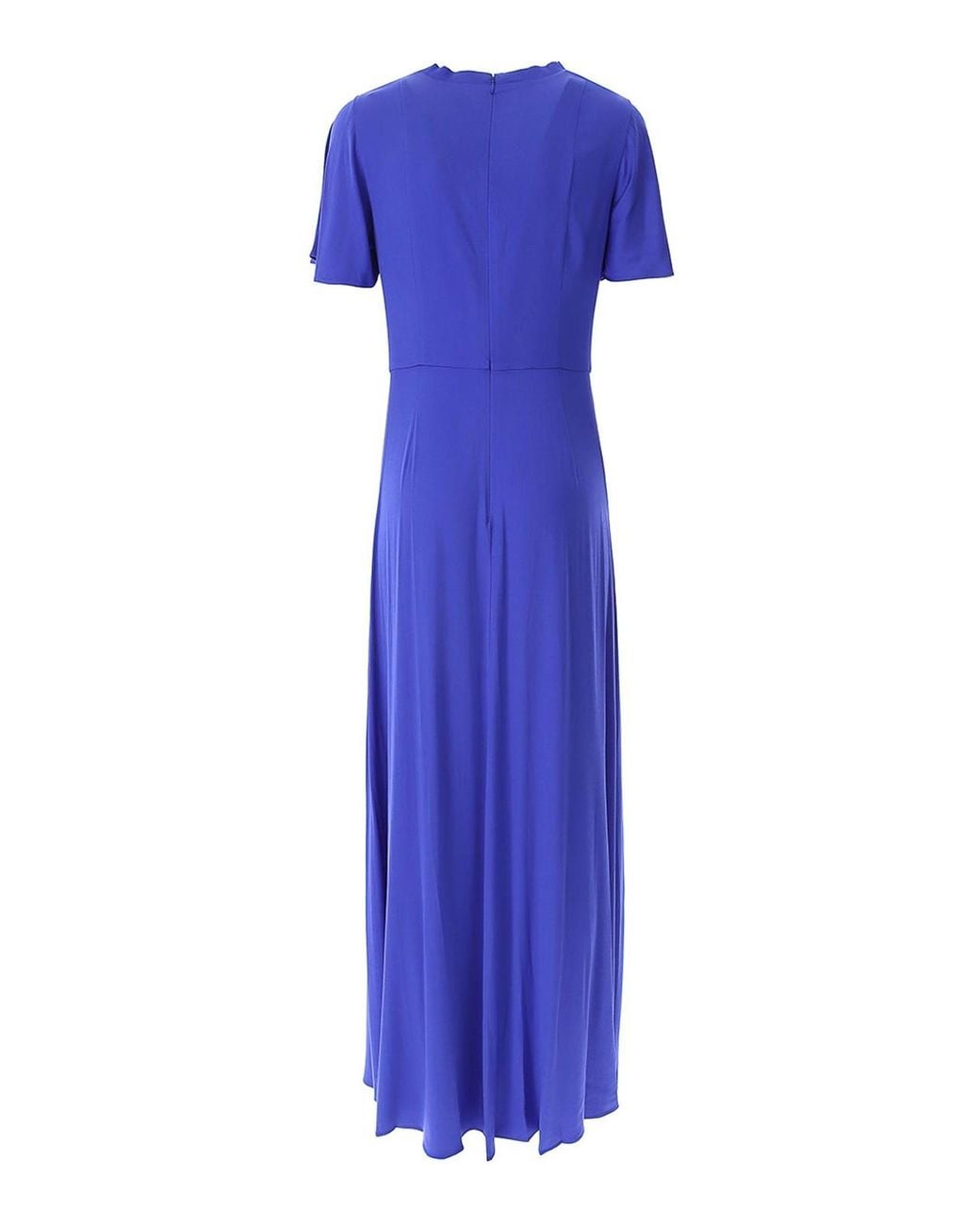 Karl Lagerfeld Blue Rouched Maxi Dress