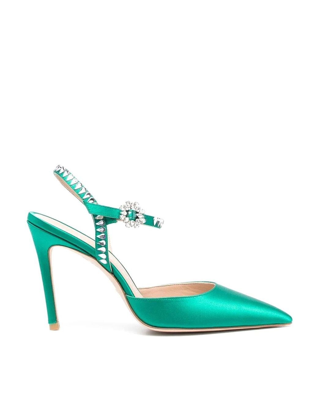 Stuart Weitzman Green Gmcut 100 Pumps