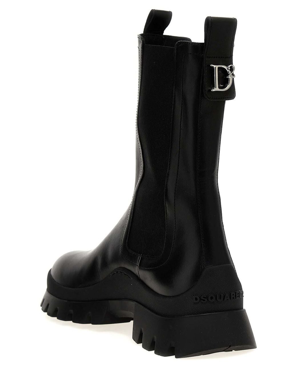 DSquared² Black 'd2 Statement' Knöchelstiefel