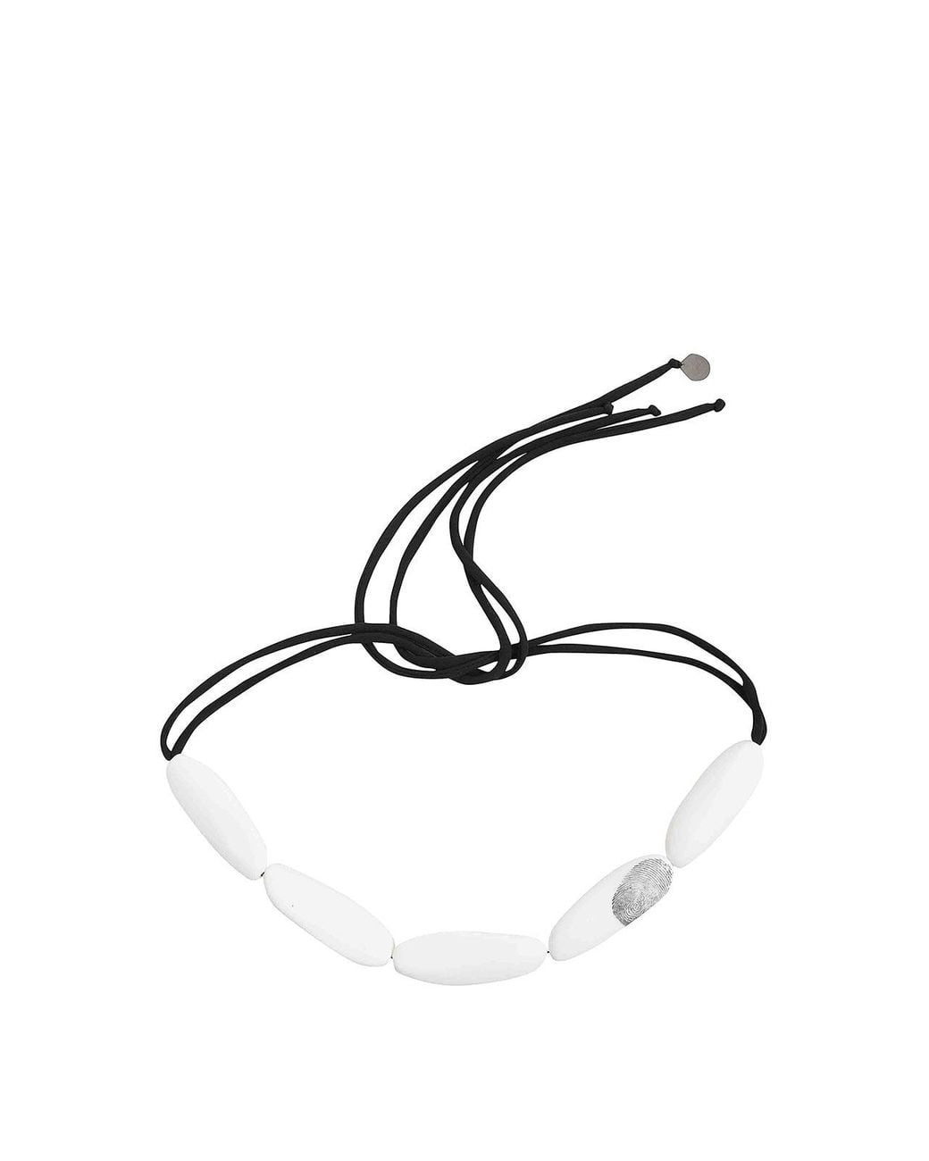 Maria Calderara White Linear Stones Necklace