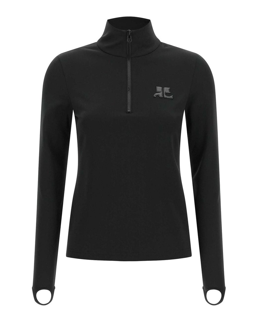Courreges Black Second-Skin Technical Jumper