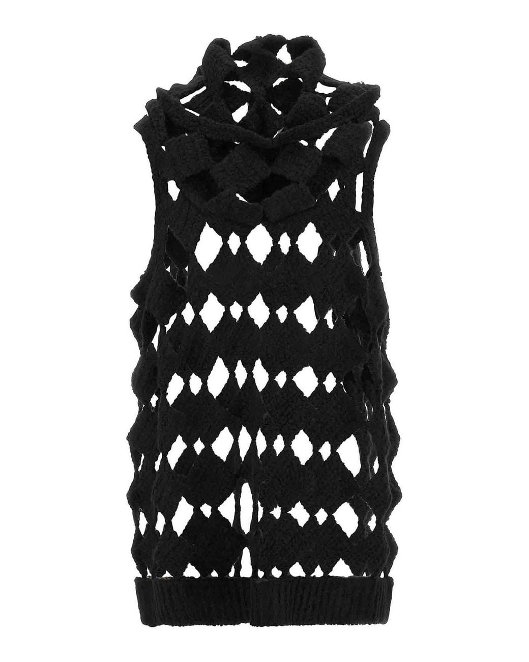 Rick Owens Black Sarutanya Cashmere-Silk Top