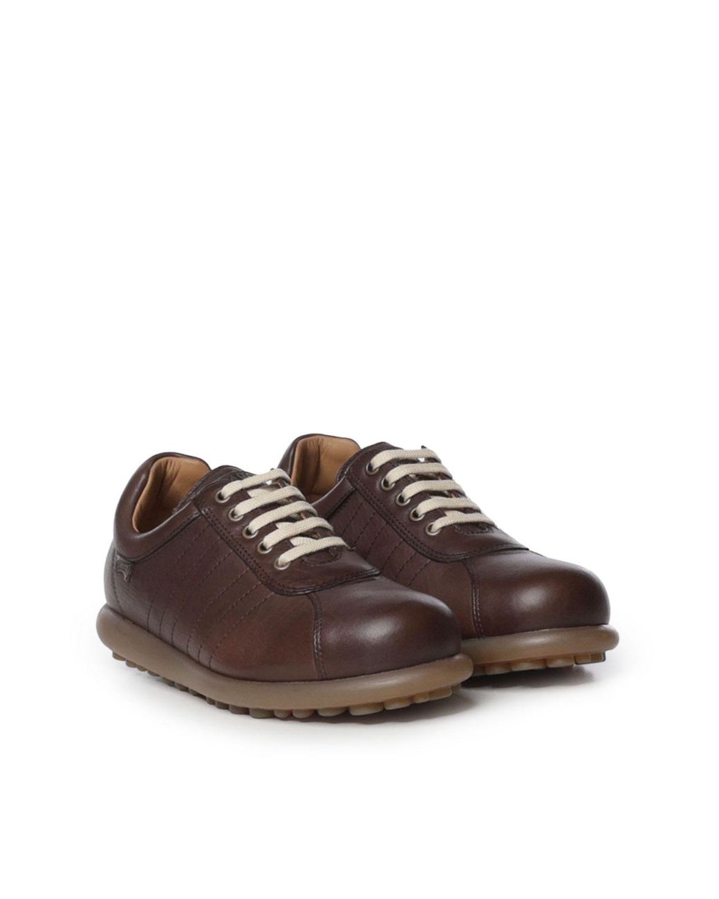 Camper Brown Pelotas Leather Sneakers for men