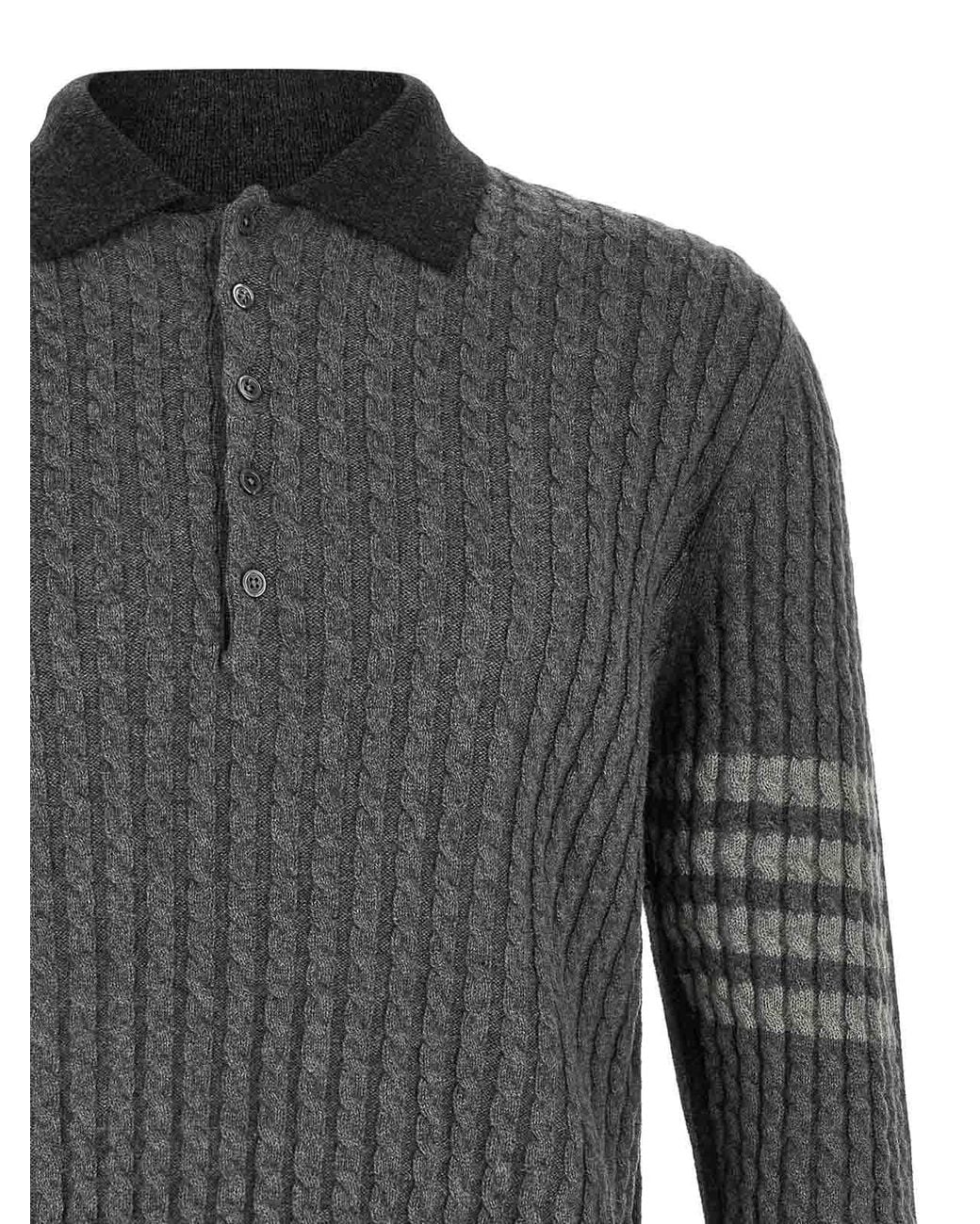 Polo Thom Browne de hombre de color Gray