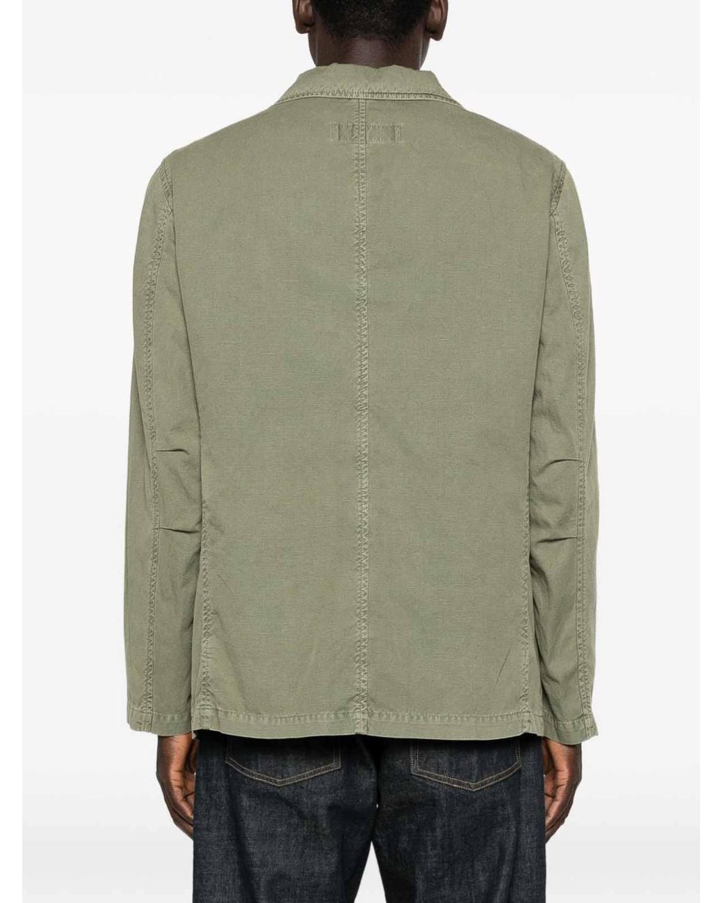Fay Green Jacket With Logo Patch for men