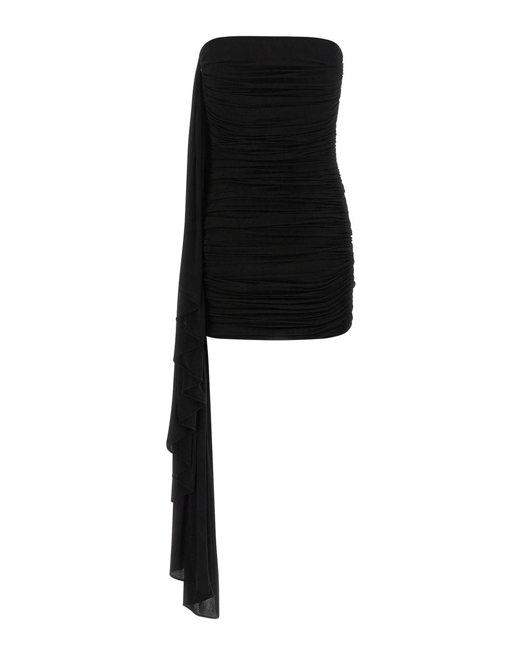Alexander Wang Black Asymmetrical Draped Dress