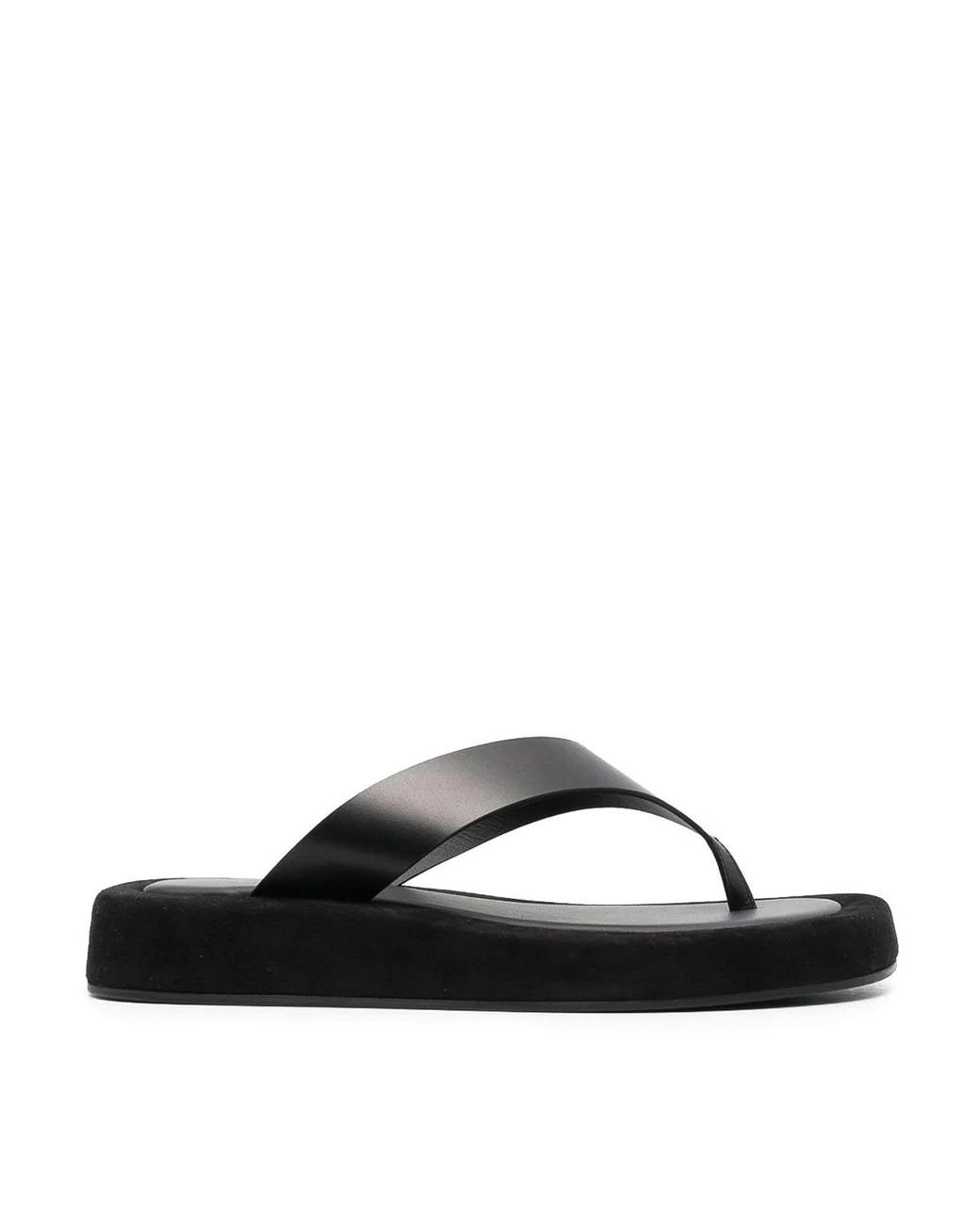 The Row Flip Flops in Black | Lyst