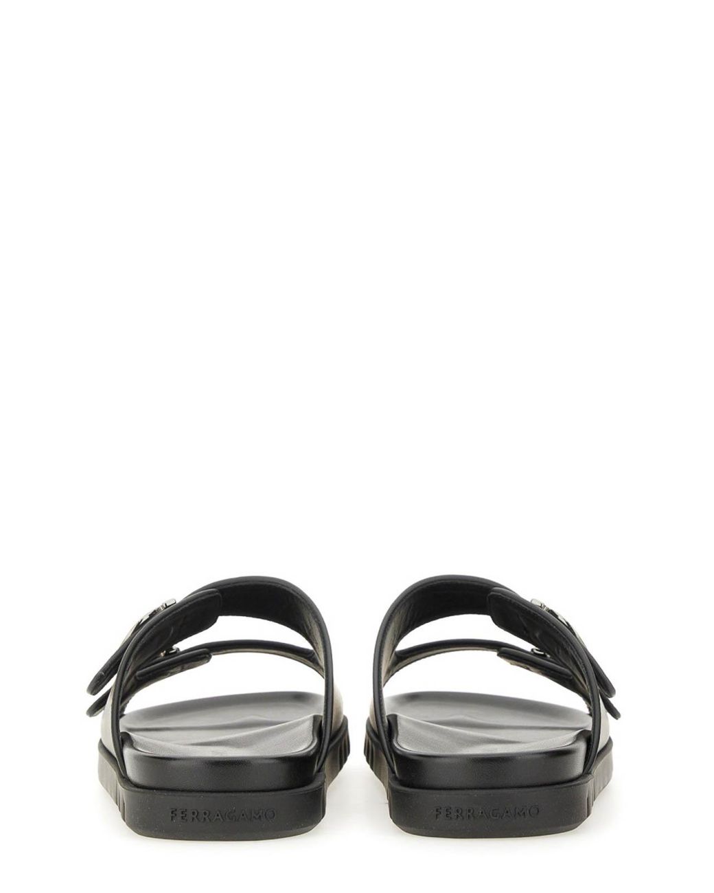Ferragamo Black Double-Strap Sandal for men