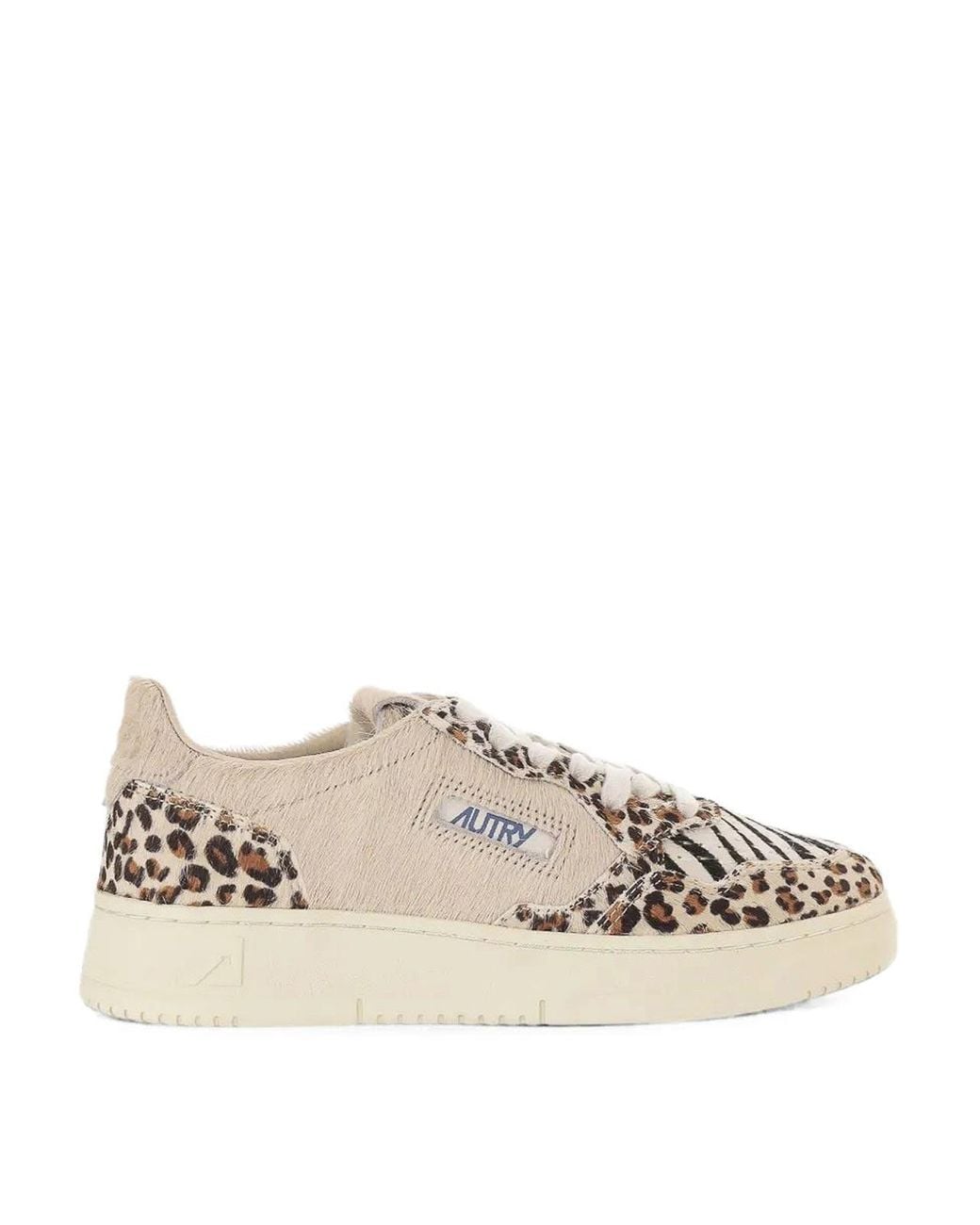 Autry Multicolor Animal Print Sneakers With Textured Fur Finish
