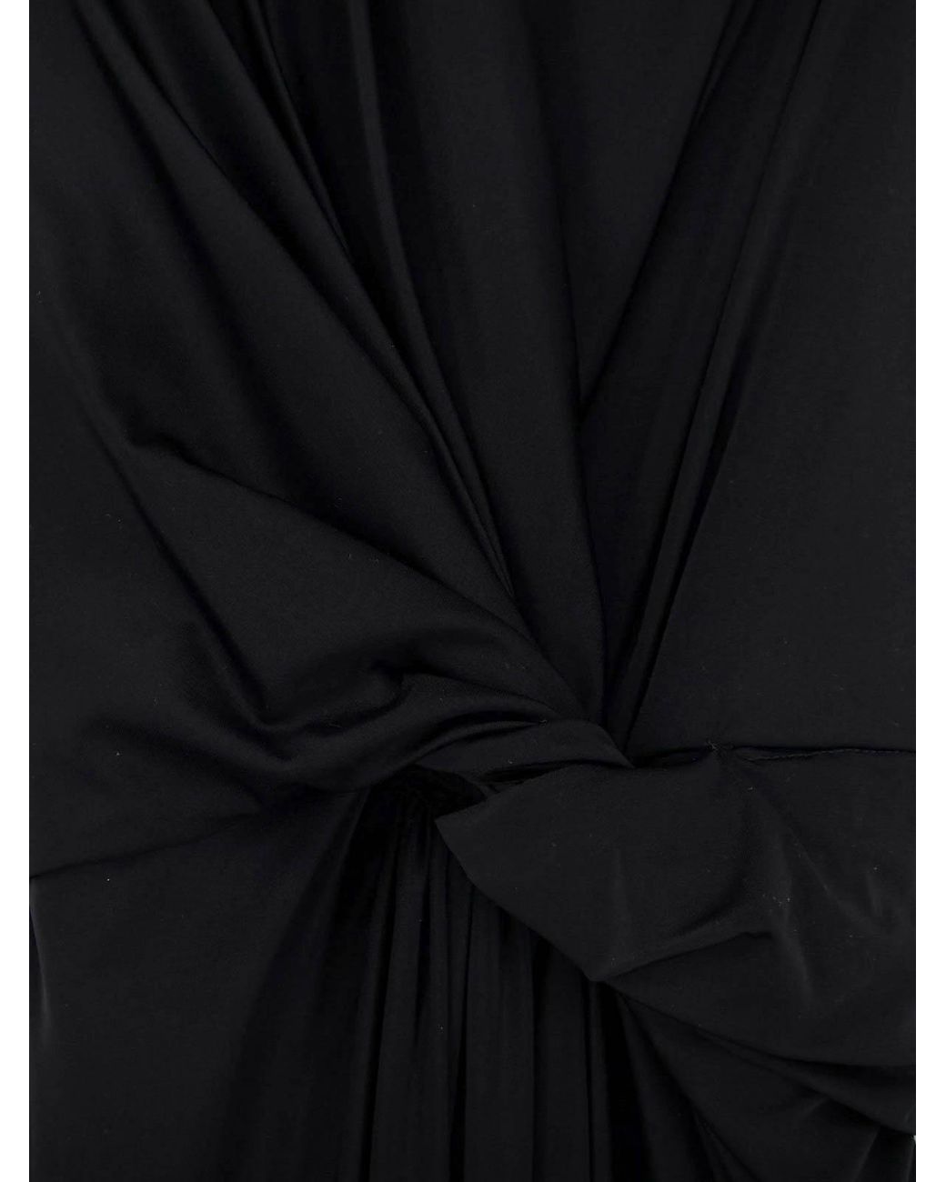 Balenciaga Black Long Asymmetric Dress