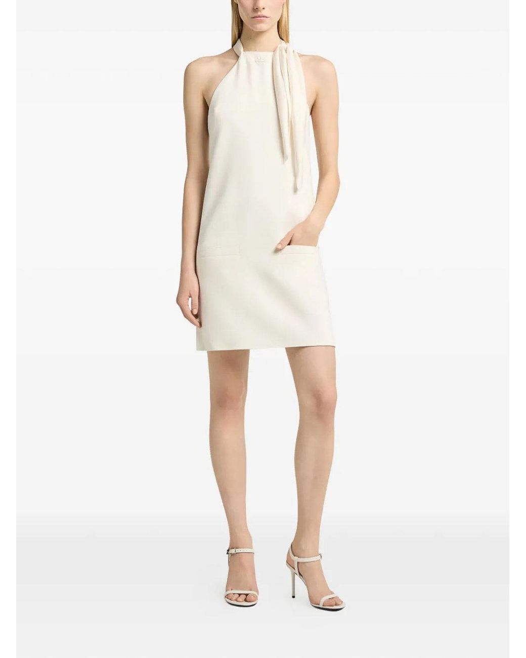 Courreges White Halter Neck Dress