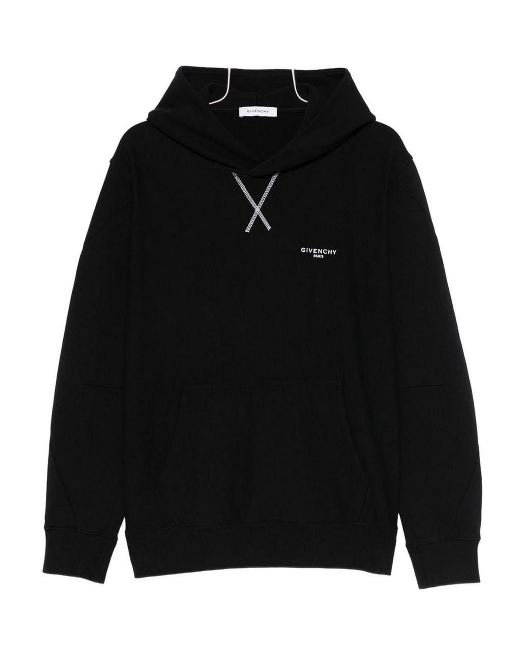 Givenchy Black Logo Cotton Hoodie for men