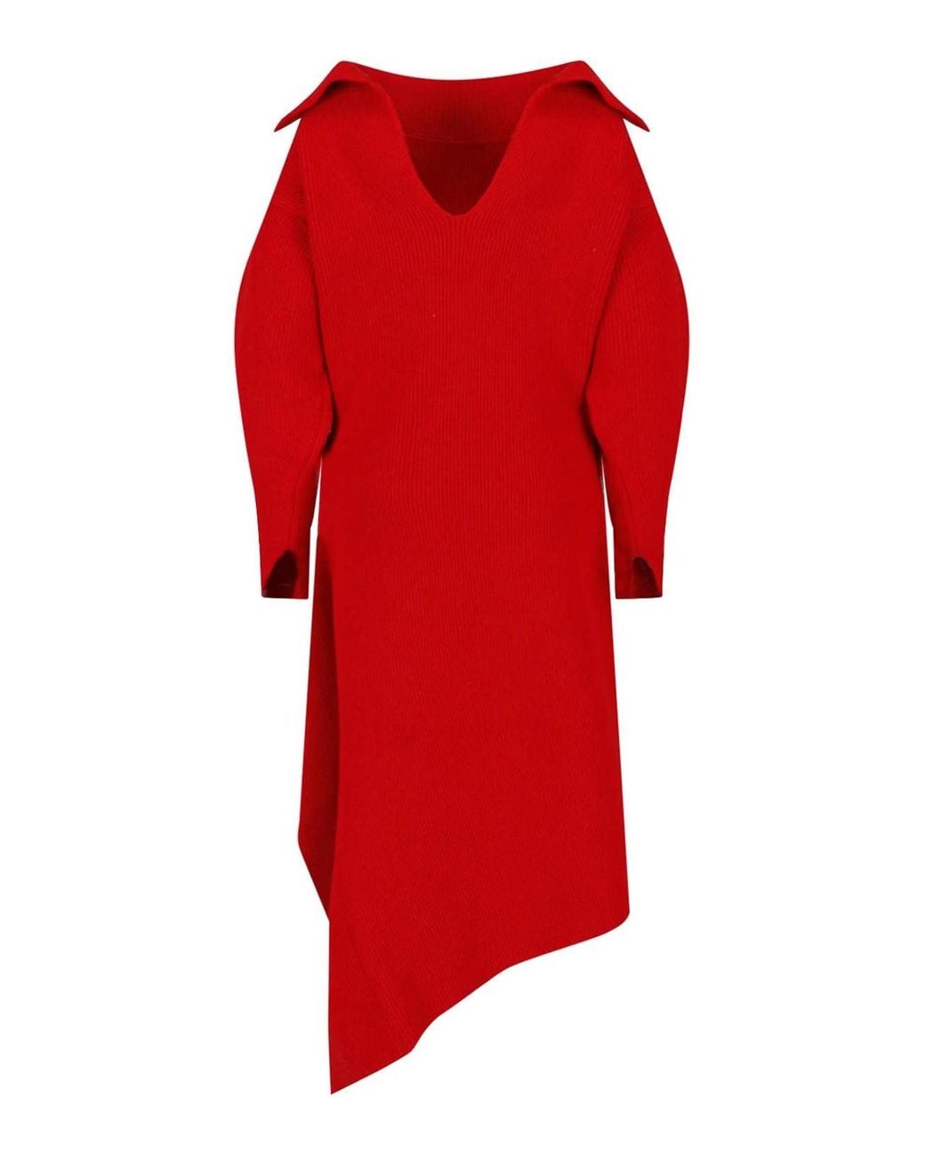 Givenchy Red Wool And Cashmere Midi Dress