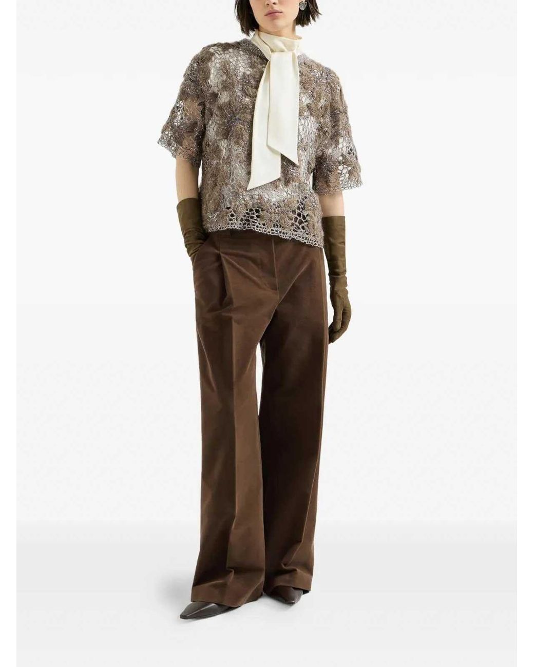Brunello Cucinelli White Blouse
