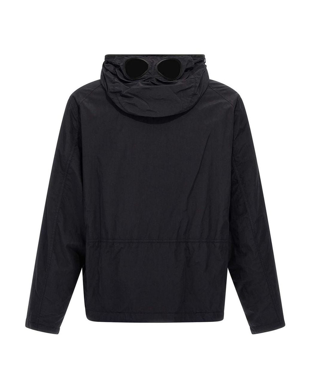 C P Company Blue Flatt Nylon Goggle Jacket for men