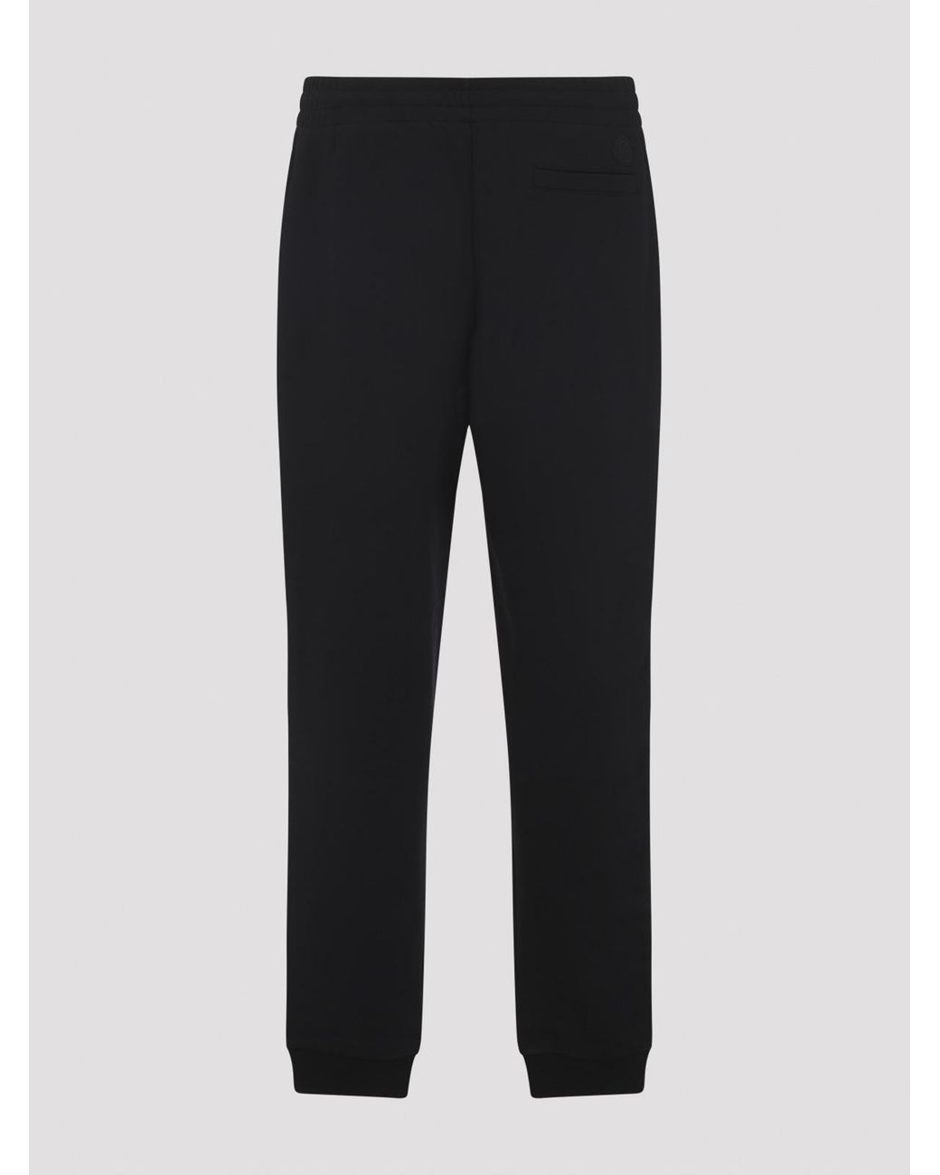 Moncler Black Cotton Track Pants for men