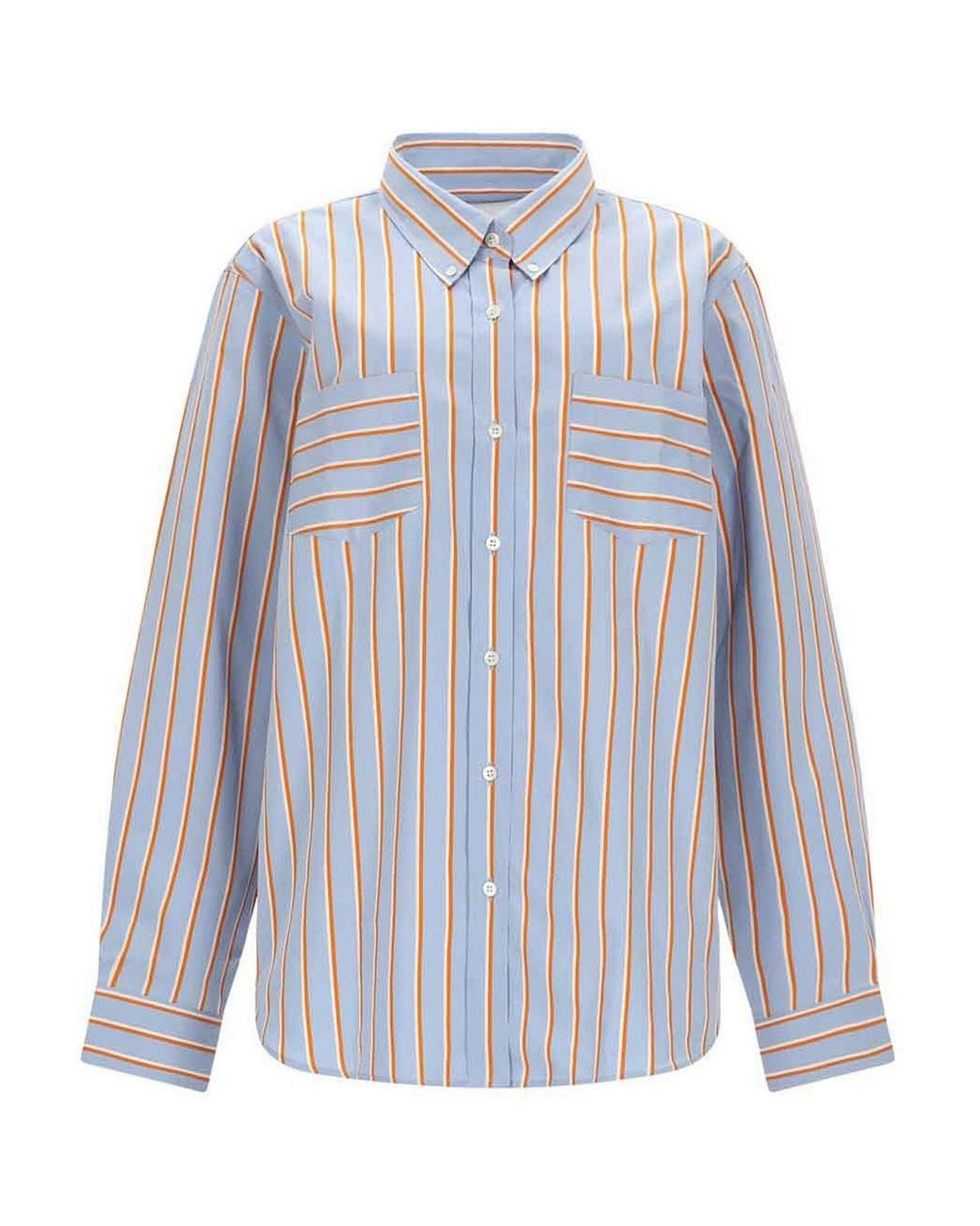 Dries Van Noten Blue Striped Shirt