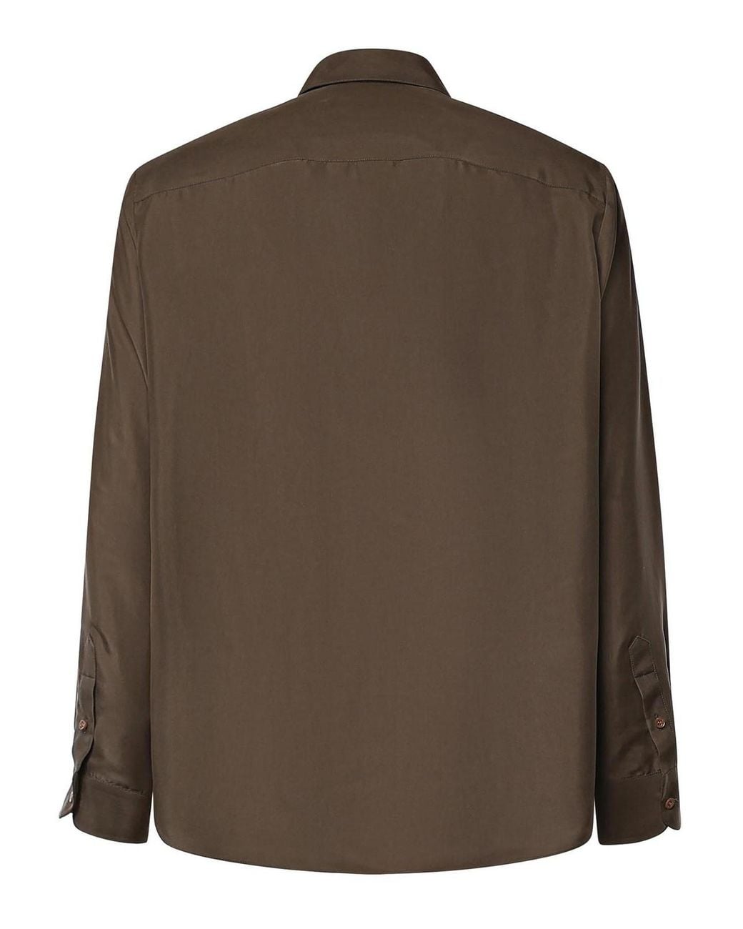 Valentino Garavani Brown Silk Shirt for men