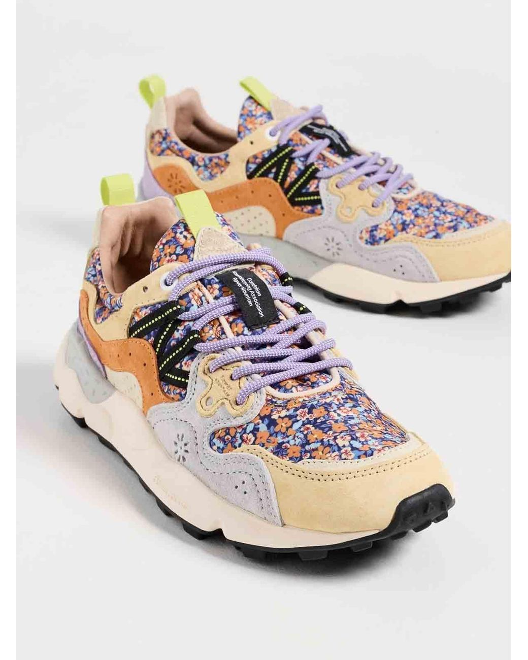 Flower Mountain White Yamano 3 Suede/Nylon