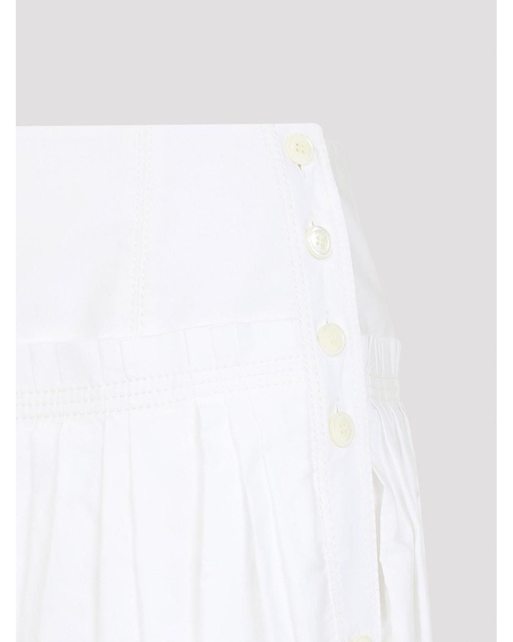 Lanvin White Basque Midi Skirt