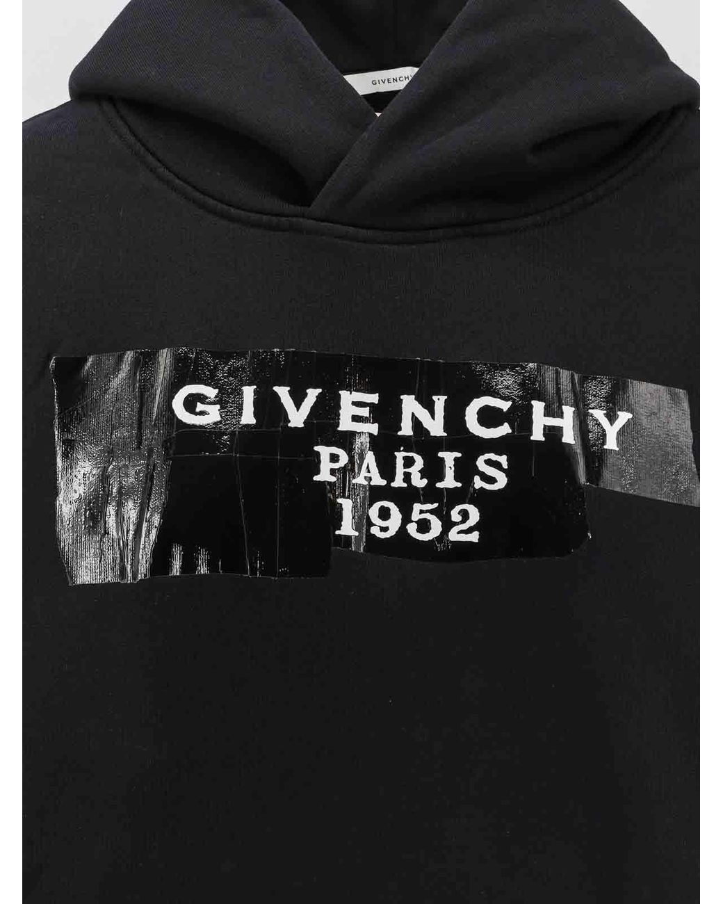Givenchy Black Cotton Sweatshirt With Hood