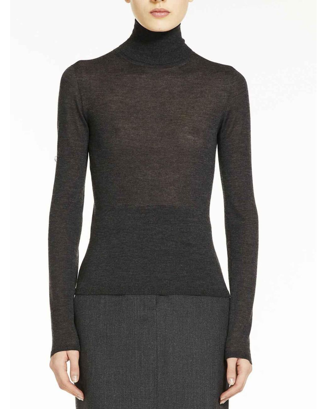 Max Mara Black Adda Cashmere Turtleneck
