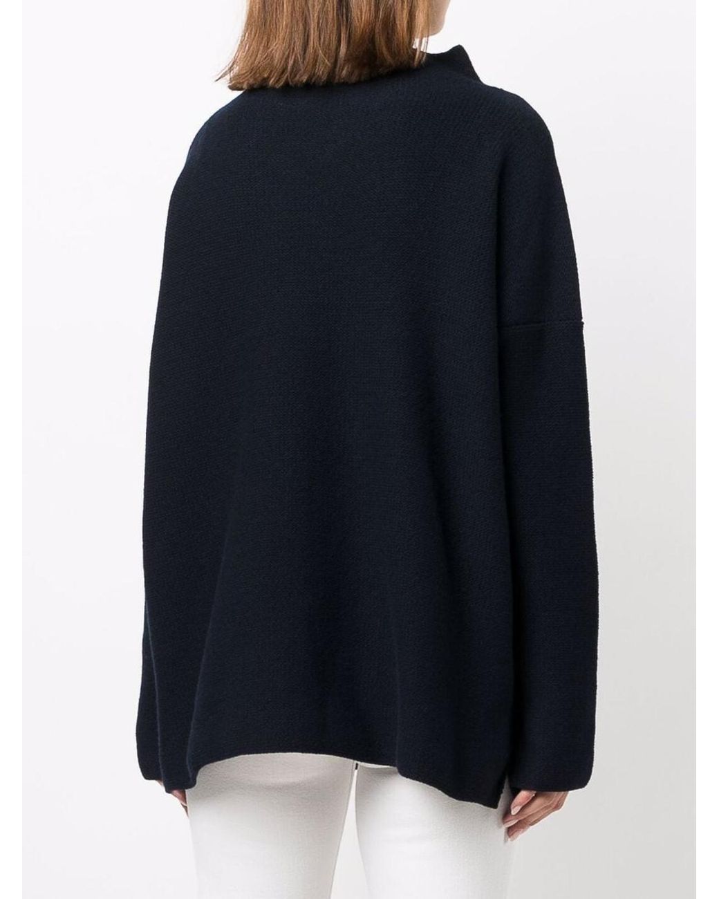 Daniela Gregis Blue High Neck Wool Sweater