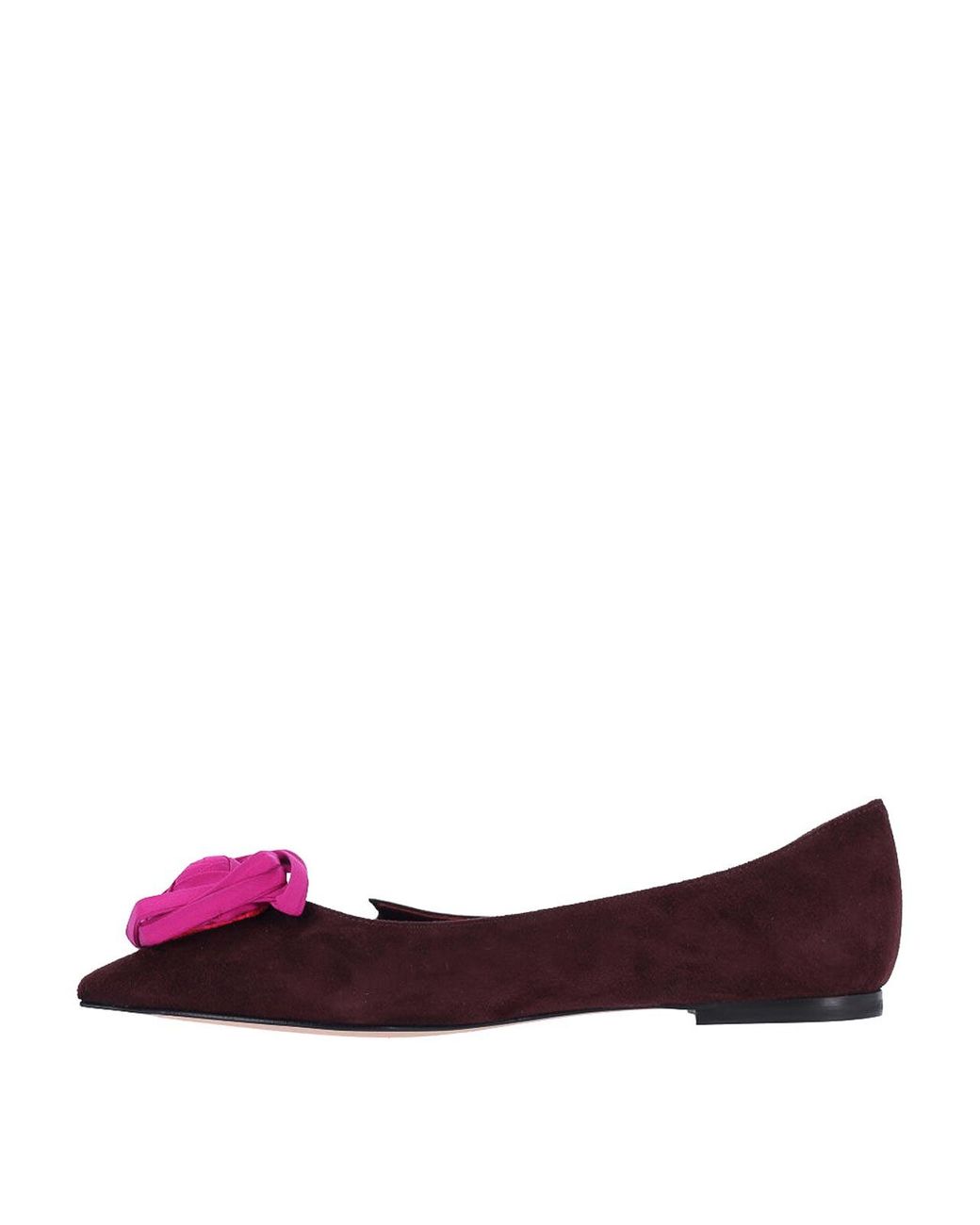 Roger Vivier Red Rose Vivier Ballet Flats