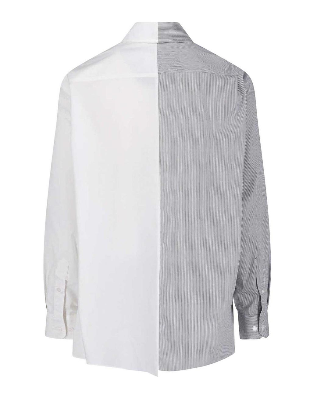 MM6 by Maison Margiela White Asymmetric Shirt for men