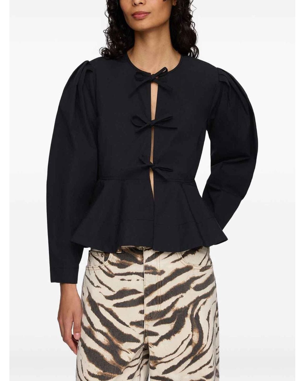 Blusa Ganni de color Black