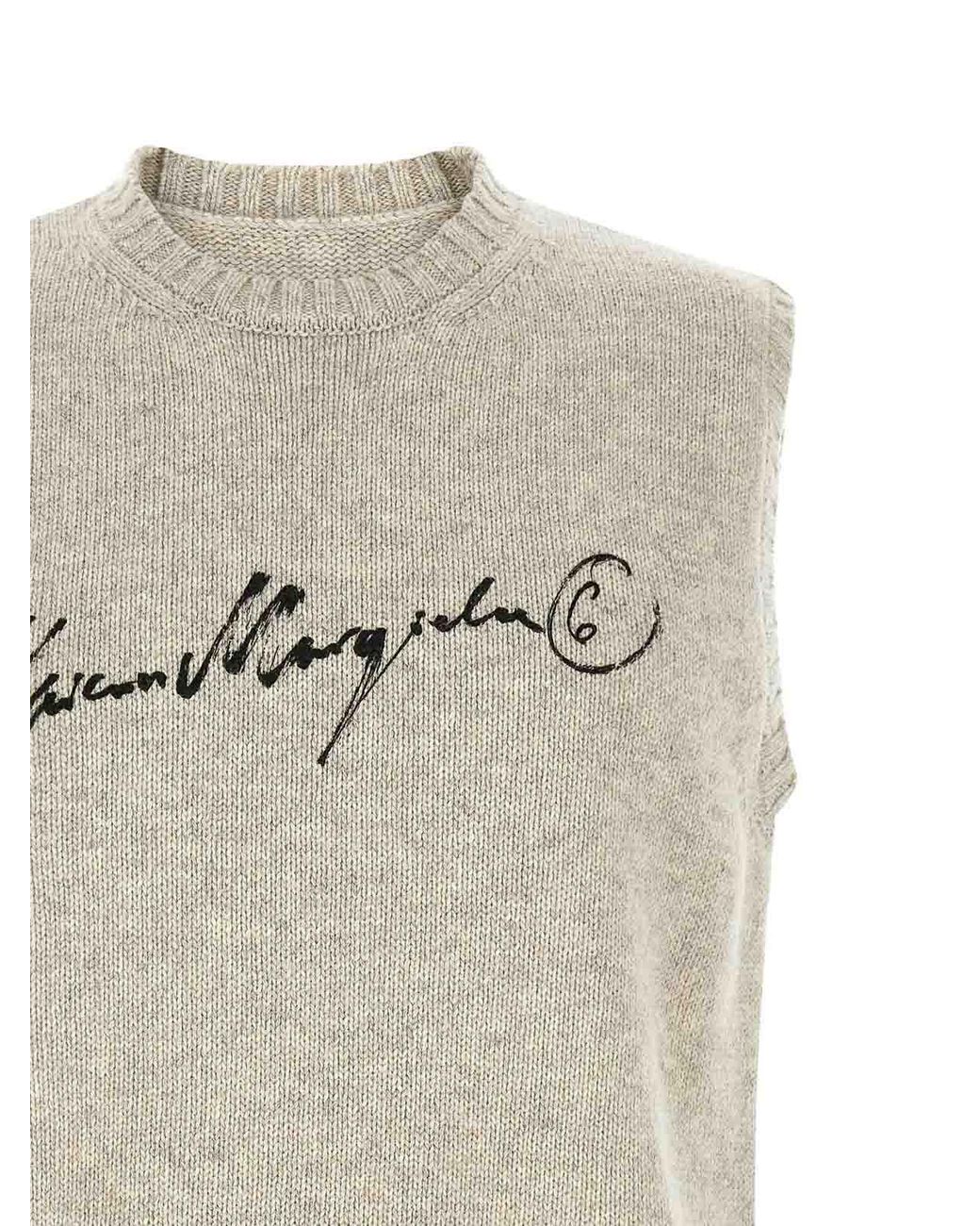 MM6 by Maison Margiela Gray Margiela 6' Vest for men