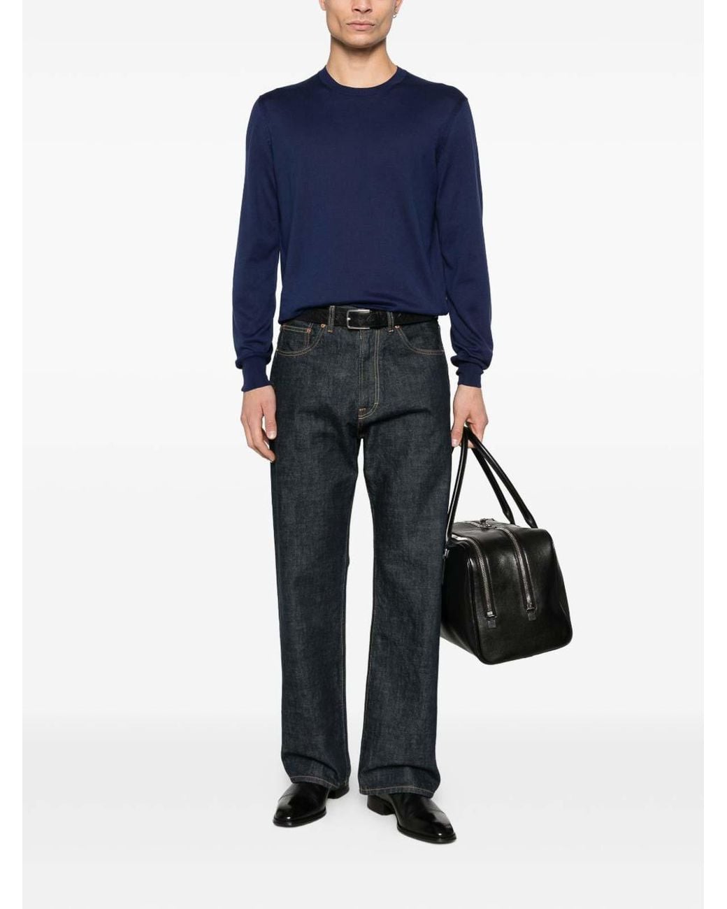 Tom Ford Blue Crew Neck Sweater for men