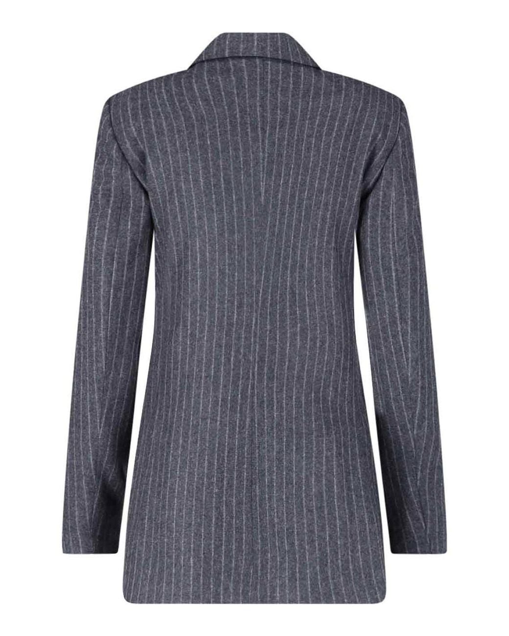 Lardini Blue Double-Breasted Wool Blazer