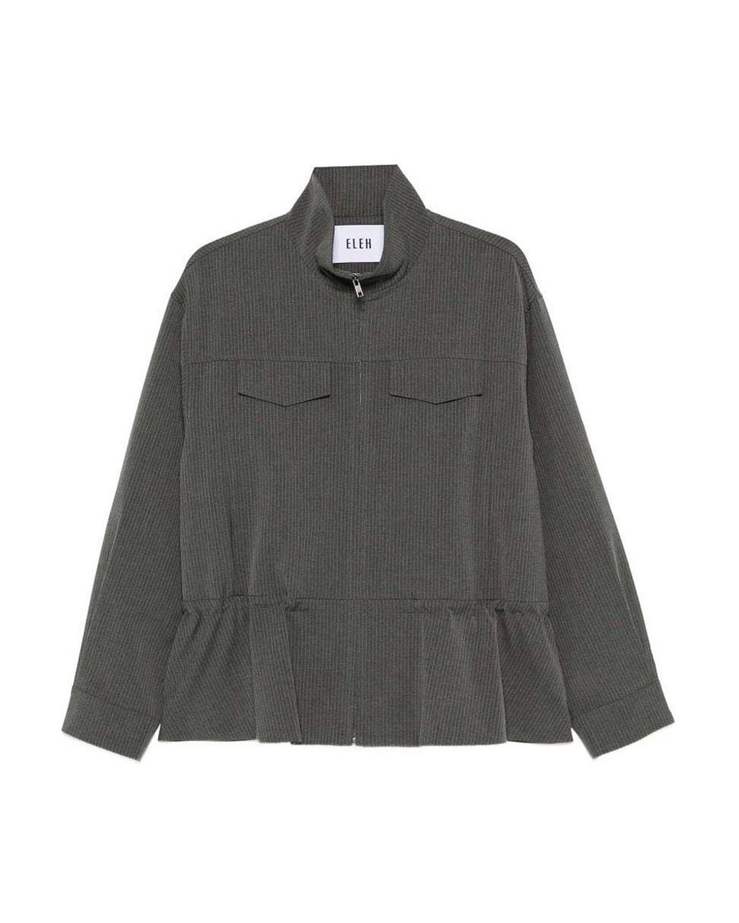 ELEH Gray Single-Breasted Blazer