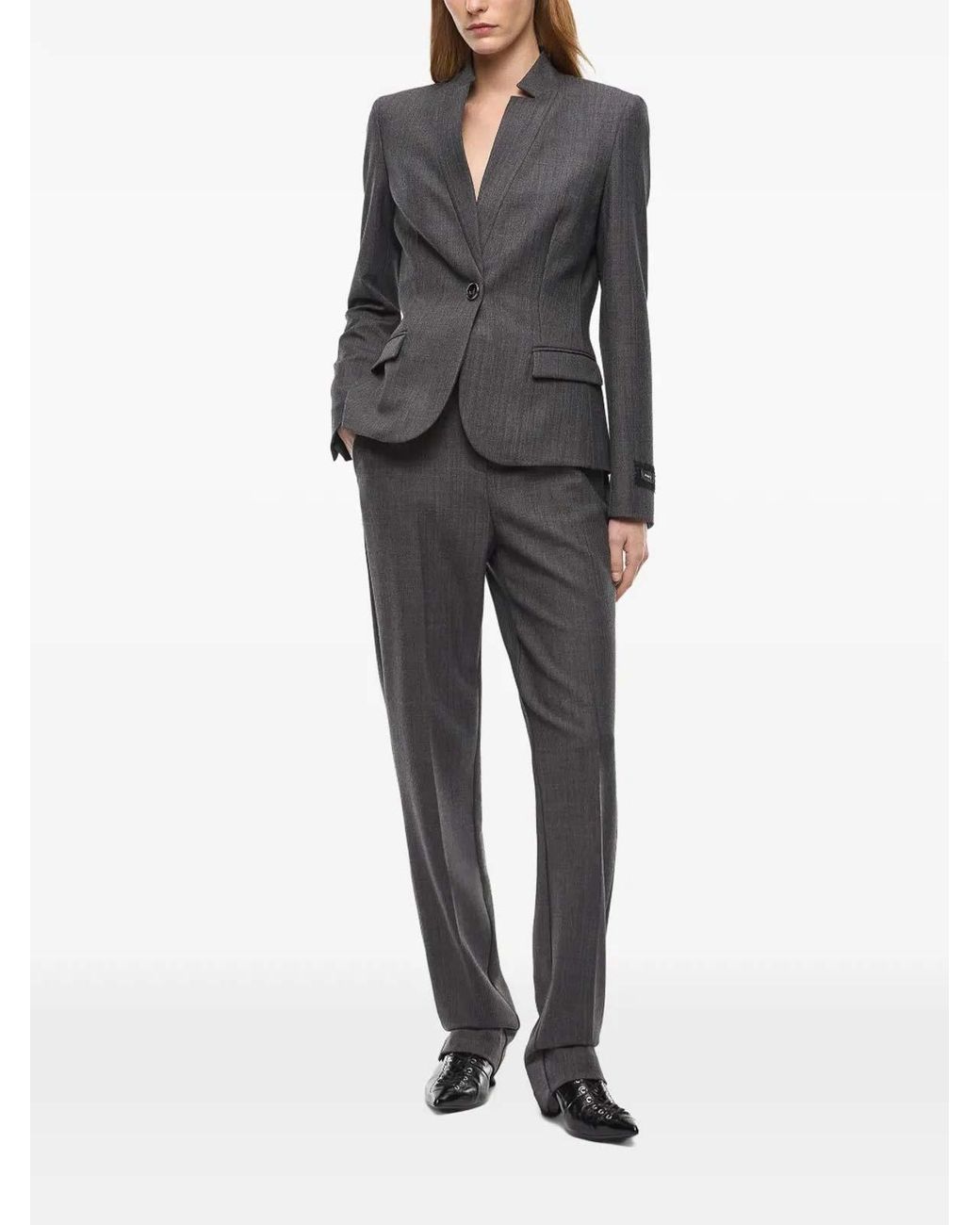 Pinko Black Kebab Raven Armored Wool Jacket