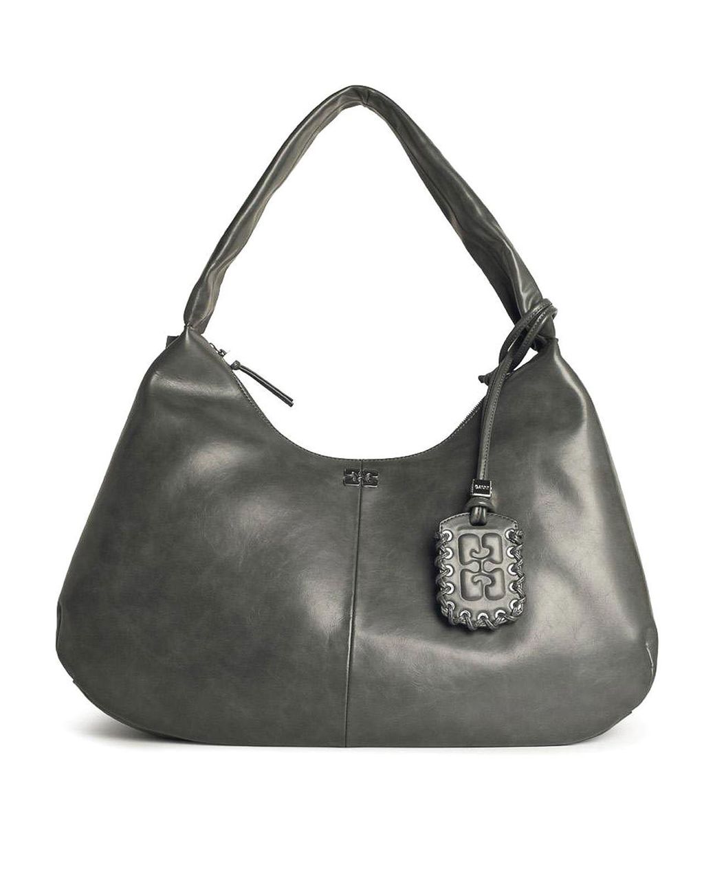 ショルダーバッグ・ポシェット Ganni 'Bou Xxl' Grey Leather Blend Bag Ganni Bou Xxl Leather Blend Bag in Grey | Lyst UK