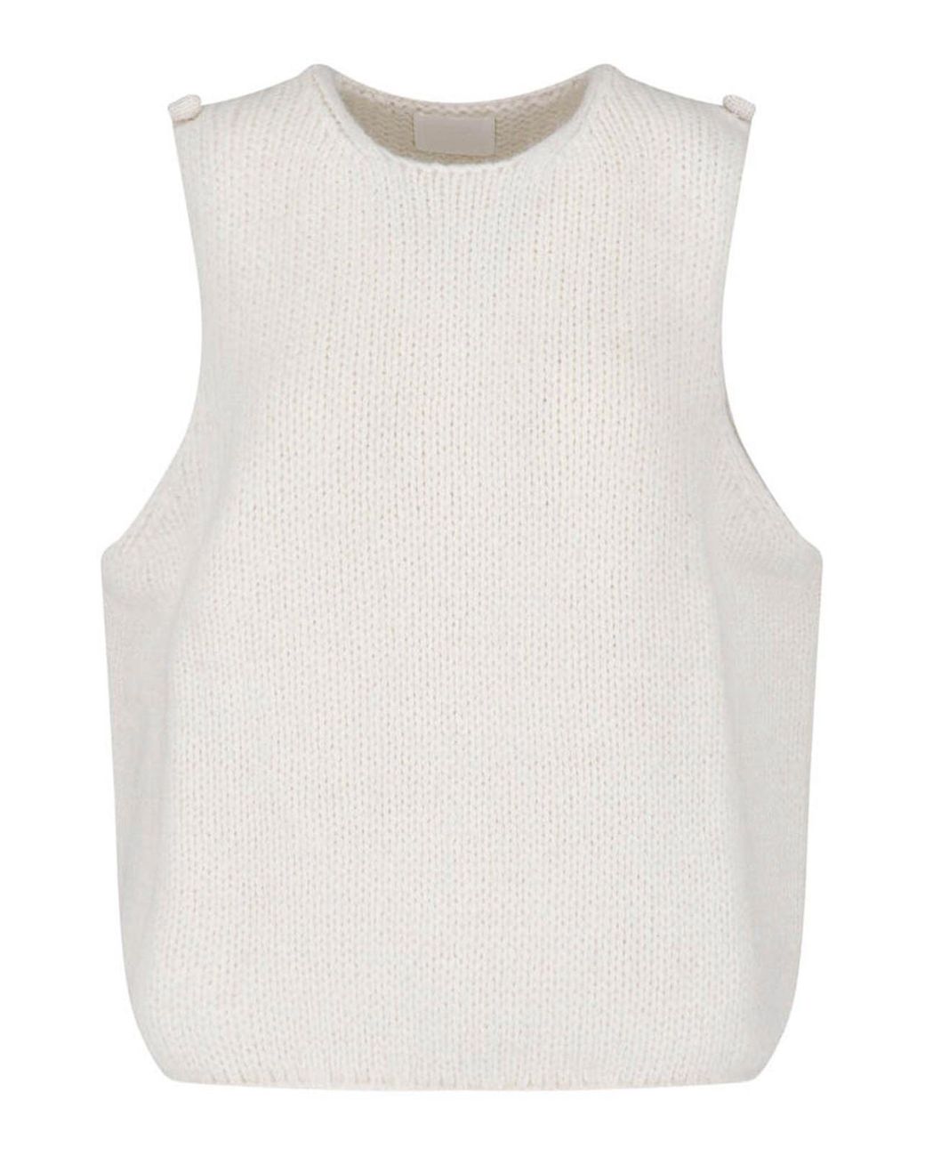 Pampa The Brand White Alpaca Wool Tank Top