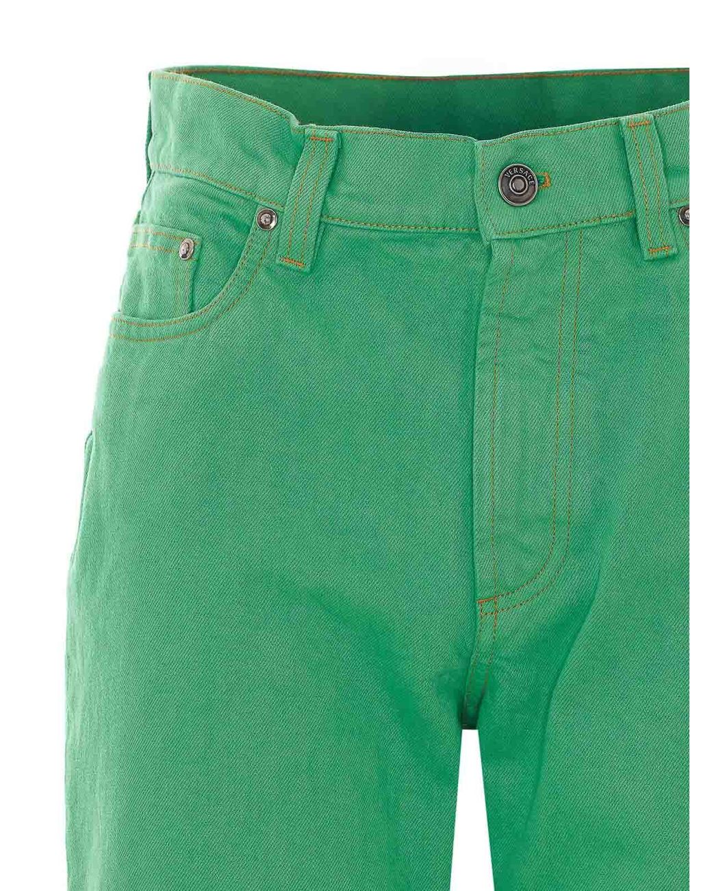 Vaqueros Rectos Versace de color Green
