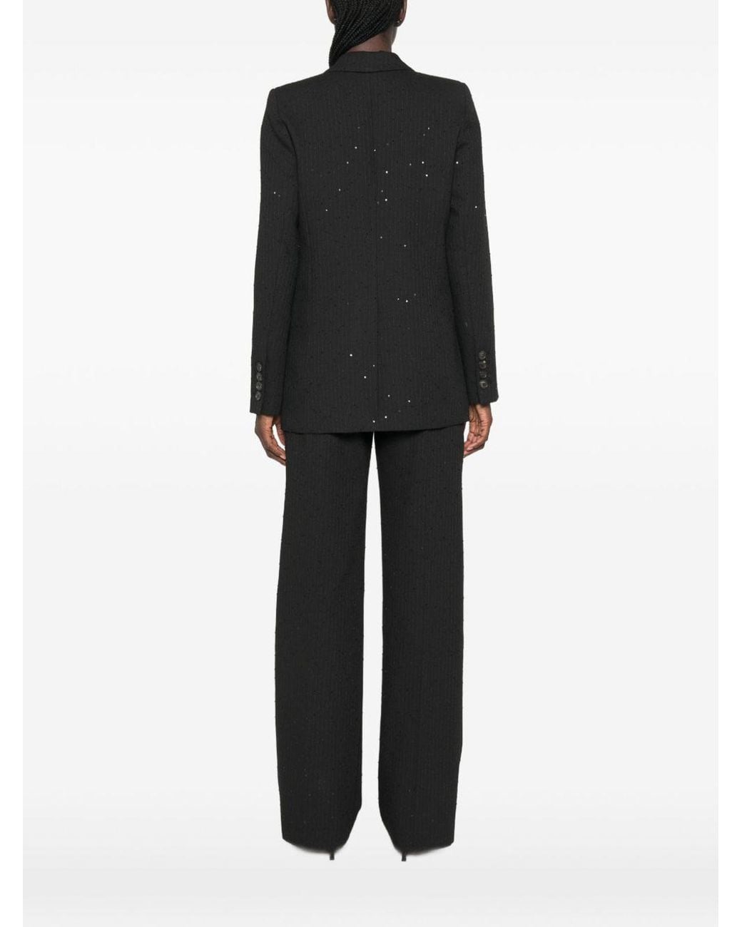 ERMANNO FIRENZE Black Wool Double-Breasted Jacket