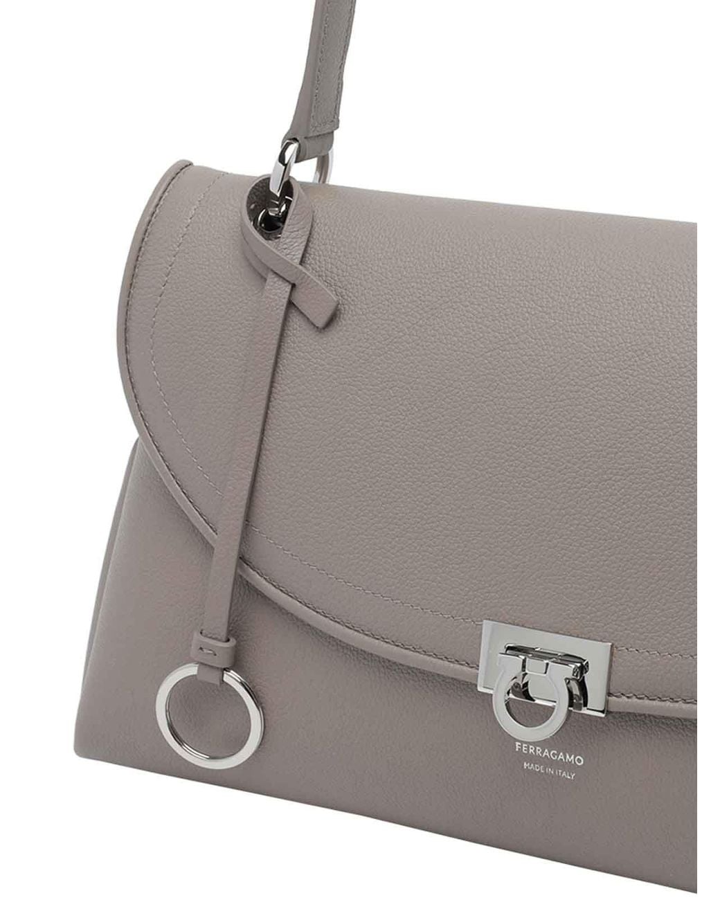 Ferragamo Gray Medium Sofia 2026 Shoulder Bag