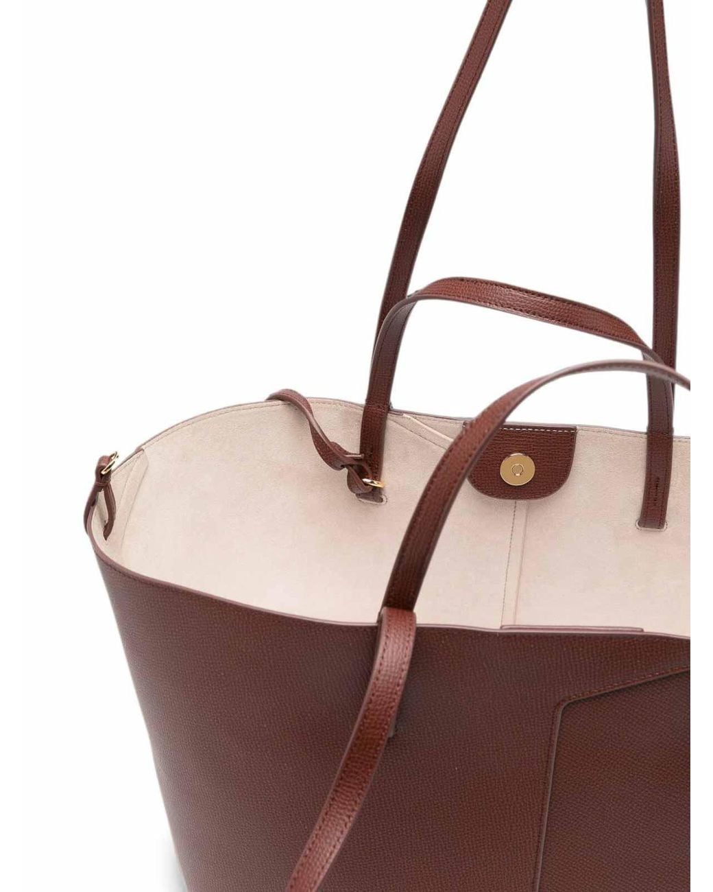 Emporio Armani Brown Medium Leather Tote Bag
