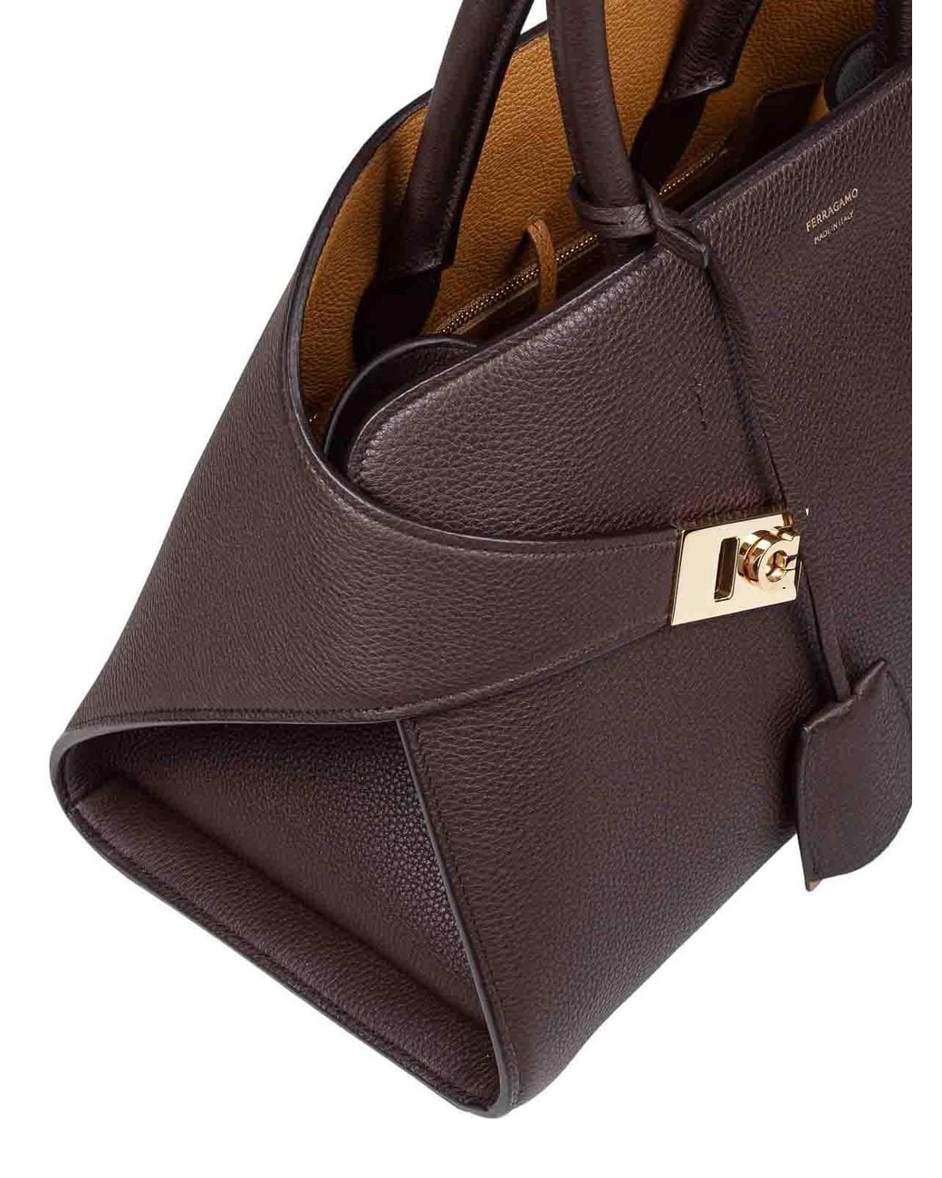 Ferragamo Purple Hug Th M Handbag