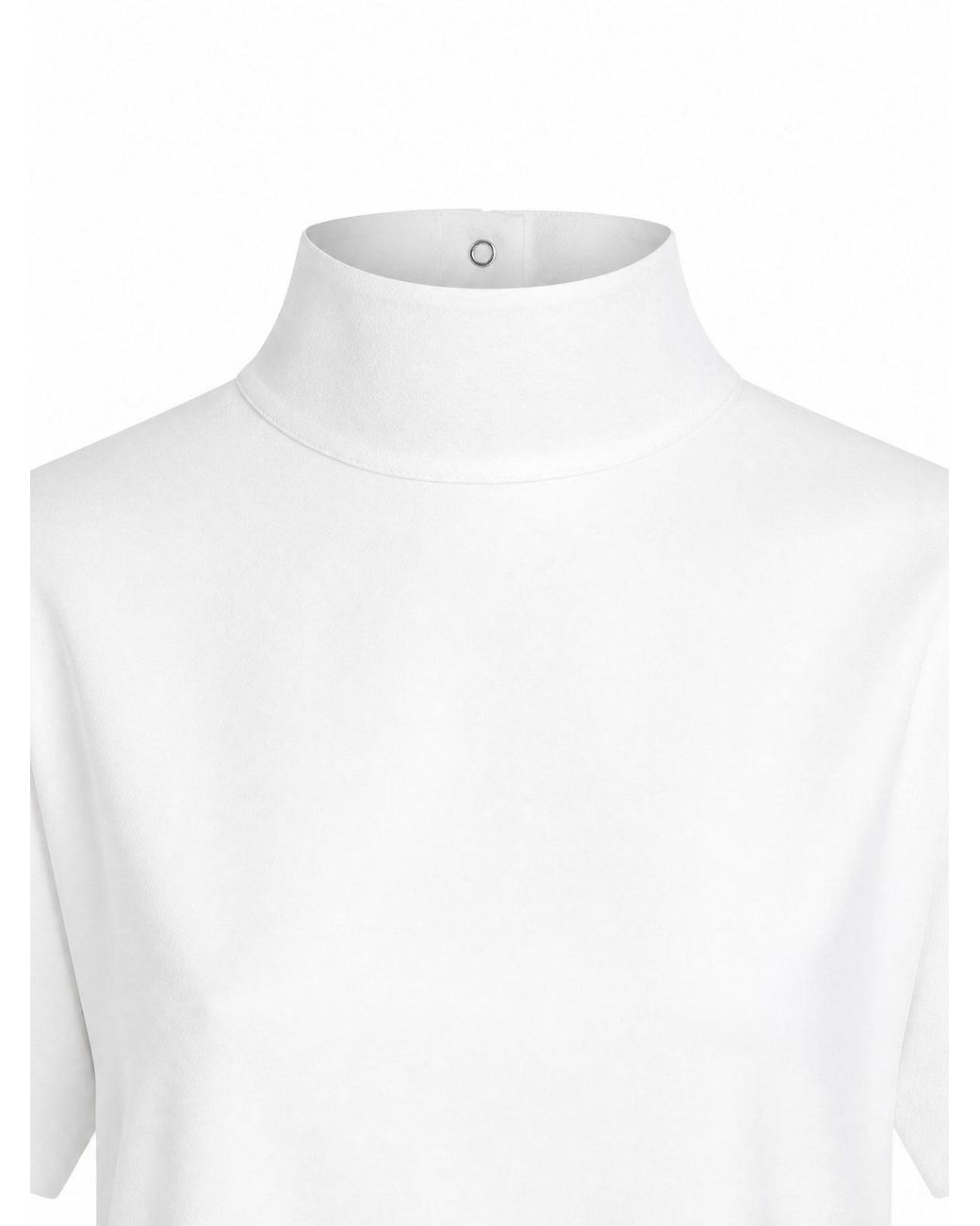 Alaïa White Asymmetrical Cotton Jersey T-Shirt