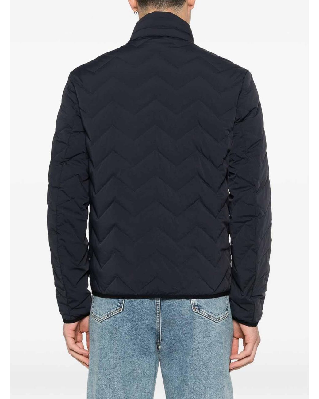 Emporio Armani Blue Nylon Down Jacket for men