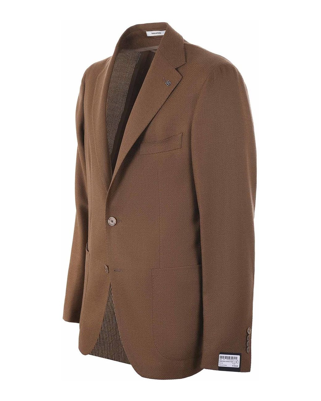 Tagliatore Brown Deconstructed Wool Blazer for men