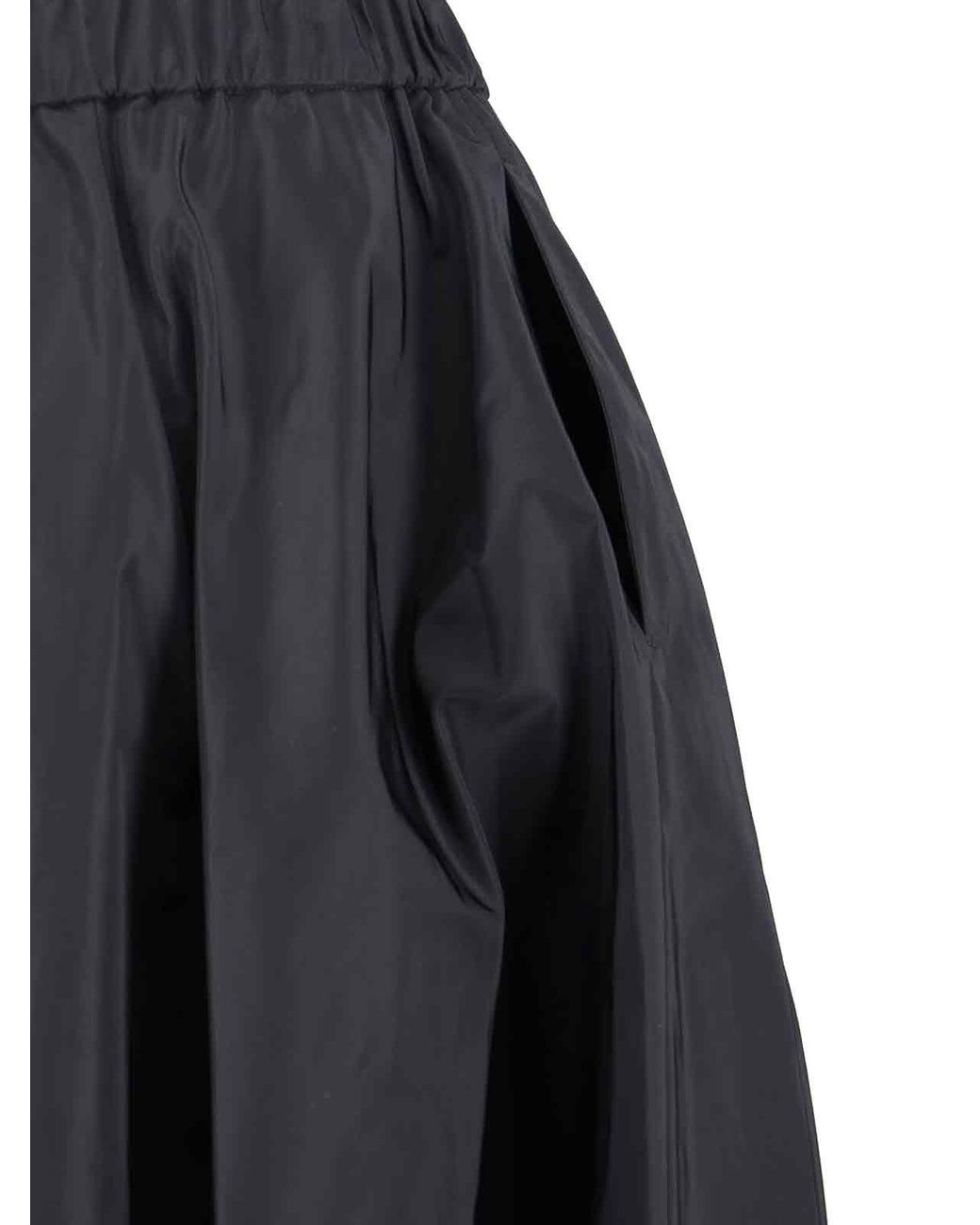Aspesi Blue Midi-Length Skirt With Elastic Waistband